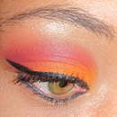 Orange and Cranberry Colorblocked Eyes 