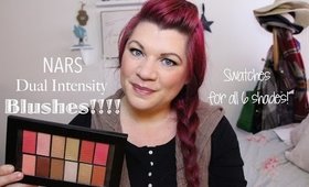 NARS DUAL INTENSITY BLUSHES | SWATCHES OF ALL 6 SHADES