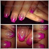 pink French acrylic nails 