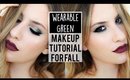 Fall Makeup Tutorial: WEARABLE GREEN Smoky Eye ♡ JamiePaigeBeauty