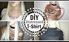 DIY Distressed Oversized T-Shirt + How To Style