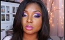 Basket Ball Wives Evelyn Lozada Make up tutorial - Purple/glitter PLUS Bloopers