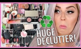 Blush & Face Palette DECLUTTER! 🗑️♻️ Swatches, Collection, Organization