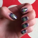 Outer space nails
