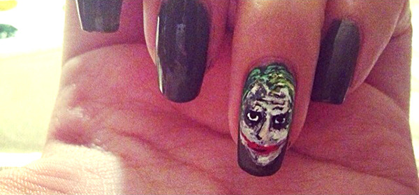 Halloween Nail Art: The Dark Knight Joker