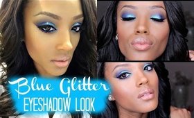 How to Rock Blue Eyeshadow w/ Glitter