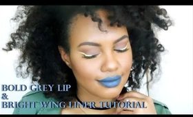 Grey Lip + Bold Liner Tutorial | NYX Liquid Suede