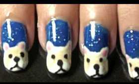Snowy bear nail art tutorial.... :-)