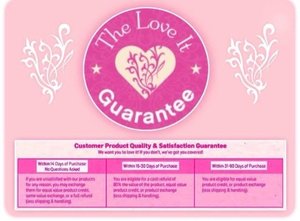We have a 100% Customer product quality and satisfaction guarantee!