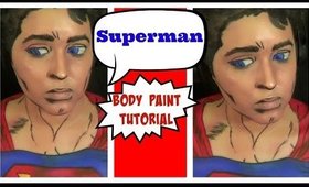 Superman Body Paint Tutorial (NoBlandMakeup)