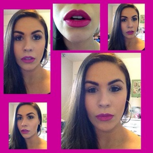 I love me some hot pink matte lips!!! Wearing @meltcosmetics Shady Lady lipstick!!