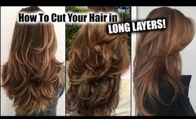 HOW I CUT MY HAIR AT HOME IN LONG LAYERS! │ Long Layered Haircut DIY at Home! │Updated!