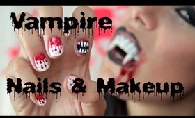 Easy Halloween Makeup & Nails - (Vampire Inspired)