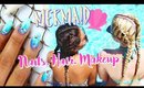 Mermaid Nails, Hair, & Makeup For The Pool/Beach | Belinda Selene
