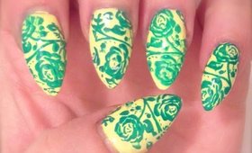 Stamp It Sunday: Green Gardens with  CICI&SISI Holiday Stamping Plate