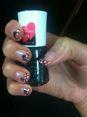 Minnie dots with black bows (: