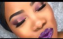 Purple and gold eyes, purple lips | day 12