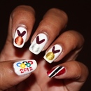 Patriotic Trini Olympics Nails
