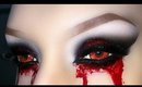 Sexy Vampire / Demon / Zombie / Witch  Smoky Eyes with Glitter - Halloween Makeup Tutorial 2015