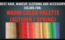 Warm Autumn & Warm Spring Color Palette - Best Hair, Makeup, Outfit Colors - Warm Skin Undertone