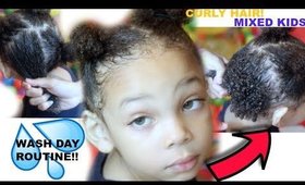 My Son's Curly Hair Wash Day Routine! *HELP ME*😫