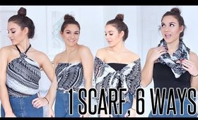 SCARF CLOTHING HACKS EVERY GIRL NEEDS TO KNOW ! | 6 WAYS 1 Scarf !!