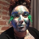 Underwater theme fashion show makeup