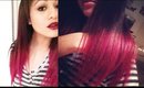 How to: Ombre Hair Extensions, Dark Brown to Hot Pink | Siana
