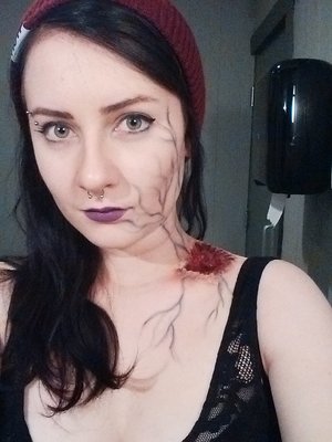 Quick zombie bite makeup for a night out