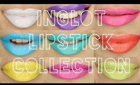 Inglot Lipstick Try On, Collection and Review