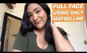 FULL FACE USING ONLY MAYBELLINE MAKEUP - EASY EVERYDAY LOOK