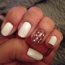 White and dots