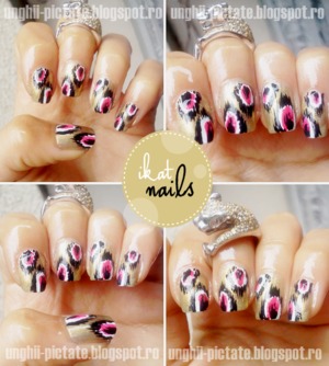 my super cute ikat nails