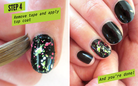 Splatter nail art tutorial Step 4