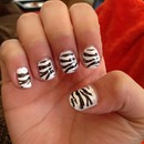 zebra nails!!