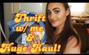THRIFT WITH ME & HUGE HAUL TO RESELL ON POSHMARK AND EBAY | 50% Off Salvation Army Sale| PT Reseller