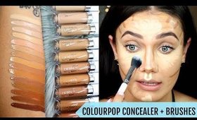 COLOURPOP No Filter Concealer + Brushes DEMO & Swatches