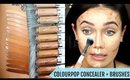 COLOURPOP No Filter Concealer + Brushes DEMO & Swatches