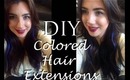 DIY Colored Clip-In Extensions