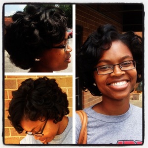 Flat Iron Style on Natural Hair.