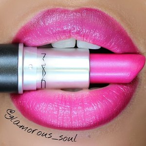 Mac's Pink poodle lined with beet lip liner