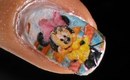 Nail Art Tutorial Minnie Mouse- DIY at Home Video - Sticker Nail Designs for Beginners Nail Polish