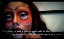 Scary clown doll makeup halloween makeup