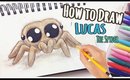 HOW to DRAW - LUCAS the SPIDER! (Cute & Easy)💜