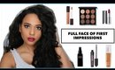FULL FACE OF FIRST IMPRESSIONS | MAYBELLINE SUPERSTAY FOUNDATION, LAURA MERCIER CONCEALER & MORE