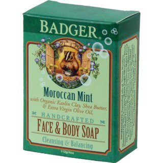 Badger Moroccan Mint Face & Body Soap