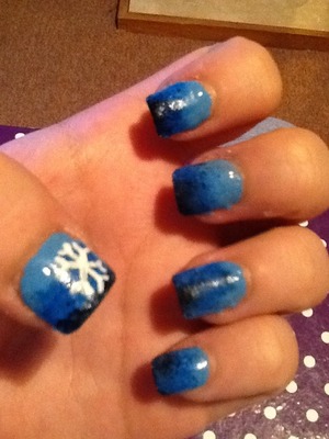 This is a design I made for Christmas with gradient sky and a snowflake of the thumbs to make it Christmassy 