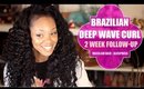 Brazilian Deep Wave 2 Week Update! | Maxglam Hair Aliexpress