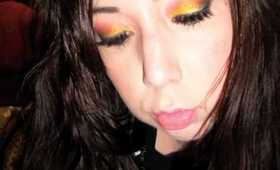 Bright Orange and Yellow Eye using Pigments