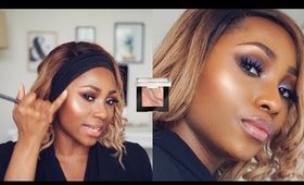 HOW TO MAKE ANY HIGHLIGHTER POP ON DARK SKIN/WOC/ BLACK WOMEN  (BEGINNER FRIENDLY) DIMMA UMEH